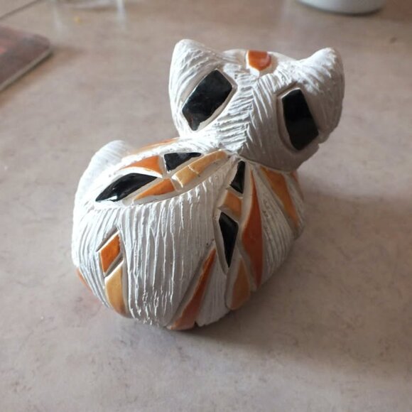 Artesonia Rinconada Uruguay Pottery Signed Calico Kitten/Cat - Picture 2 of 3